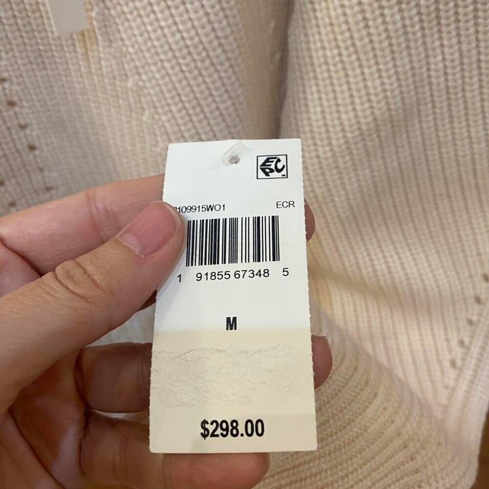Brand new Trina Turk Merino Wool Sweater with tags ivory - Picture 5 of 5
